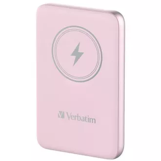 VERBATIM Powerbanka Charge 'n' Go, Magnetická, 10000 mAh, USB-C, Ružová VERBATIM Powerbanka Charge 'n' Go, Magnetická, 10000 mAh, USB-C, Ružová