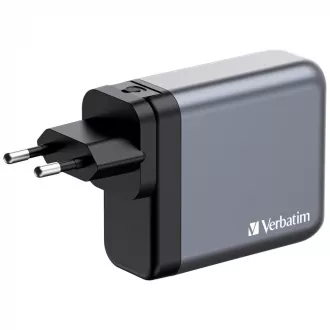 VERBATIM GaN Nabíjačka do siete GNC-200, 200W, 3x USB-C, 1x USB