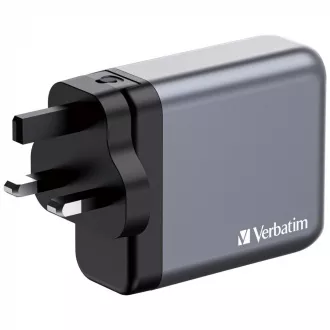 VERBATIM GaN Nabíjačka do siete GNC-200, 200W, 3x USB-C, 1x USB