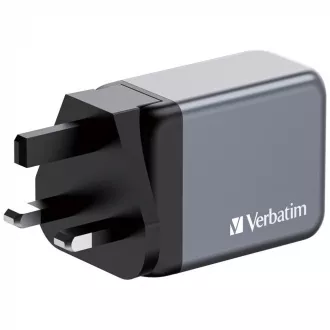 VERBATIM GaN Nabíjačka do siete GNC-65, 65W, 2x USB-C, 1x USB VERBATIM GaN Nabíjačka do siete GNC-65, 65W, 2x USB-C, 1x USB
