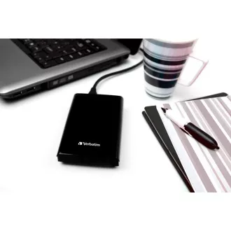 VERBATIM externý SSD 1TB Store 'n' Go Slim Portable USB 3.0, USB-A/USB-C, čierna