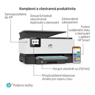 HP All-in-One Officejet Pro 9010 HP+ (A4, 22 ppm, USB 2.0, Ethernet, Wi-Fi, Print, Scan, Copy, FAX, Duplex, DADF)