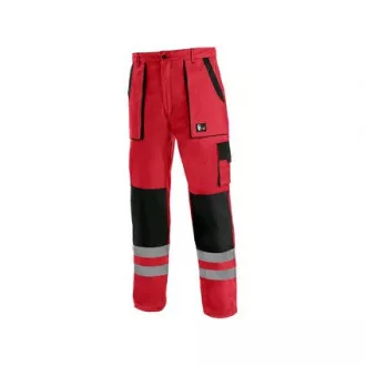 Nohavice CXS LUXY BRIGHT, pánske, červeno-čierne, 56