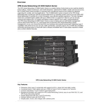 HPE Aruba Networking CX 6000 48G 4SFP Switch R8N86AR RENEW