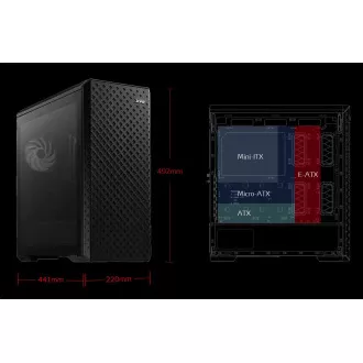 ADATA XPG case DEFENDER PRE Mid-Tower, bez zdroja, 3x 120mm ARGB Fan, Čierna ADATA XPG case DEFENDER PRE Mid-Tower, bez zdroja, 3x 120mm ARGB Fan, Čierna