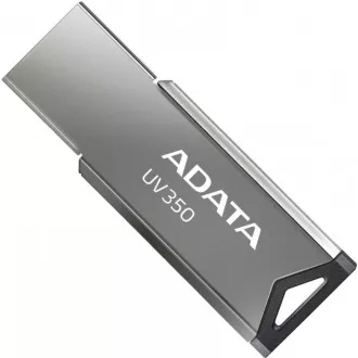 ADATA Flash Disk 64GB UV350, USB 3.2 Dash Drive, tmavo strieborná textúra kov