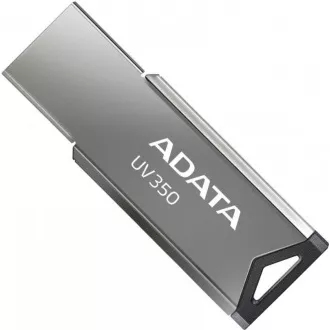ADATA Flash Disk 64GB UV350, USB 3.2 Dash Drive, tmavo strieborná textúra kov ADATA Flash Disk 64GB UV350, USB 3.2 Dash Drive, tmavo strieborná textúra kov