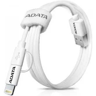 ADATA Sync & Charge Lightning kábel - USB A 2.0, 100cm, plastový, biely ADATA Sync & Charge Lightning kábel - USB A 2.0, 100cm, plastový, biely