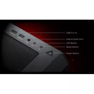 ADATA XPG case STARKER AIR Mid-Tower, bez zdroja, 1x 120mm + 1x 120mm ARGB, Čierna
