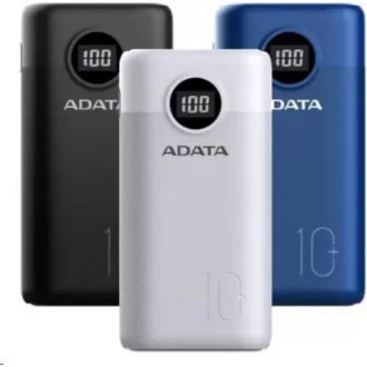 ADATA PowerBank AP10000 - externá batéria pre mobil/tablet 10000mAh, biela (37Wh) USB-C ADATA PowerBank AP10000 - externá batéria pre mobil/tablet 10000mAh, biela (37Wh) USB-C
