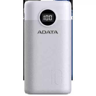 ADATA PowerBank AP10000 - externá batéria pre mobil/tablet 10000mAh, biela (37Wh) USB-C ADATA PowerBank AP10000 - externá batéria pre mobil/tablet 10000mAh, biela (37Wh) USB-C