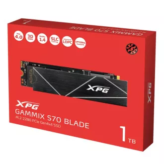 ADATA SSD 1TB XPG GAMMIX S70 Blade, PCI Gen4x4 M.2 2280, (R:7400/ W:5500MB/s)