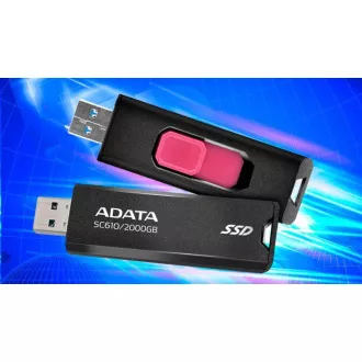 ADATA Externý SSD 500GB SC610, USB-A 3.2, čierna