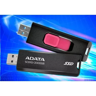 ADATA Externý SSD 1TB SC610, USB-A 3.2, čierna