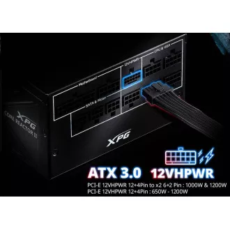 ADATA XPG zdroj CORE REACTOR II 1000W, 80+ GOLD, Plne Modularný, ATX 3.0