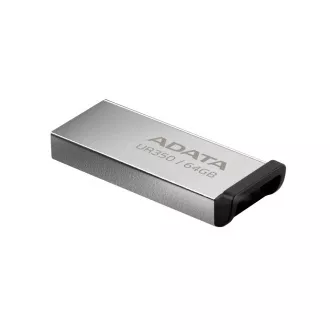 ADATA Flash Disk 64GB UR350, USB 3.2 Dash Drive, kov čierna