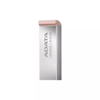 ADATA Flash Disk 64GB UR350, USB 3.2 Dash Drive, kov hnedá