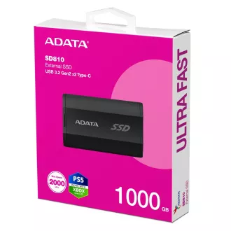 ADATA External SSD 1TB SD810 USB 3.2 USB-C, Čierna