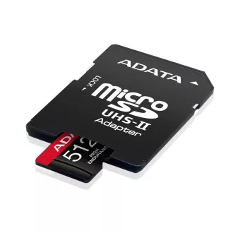 ADATA MicroSDXC karta 512GB High Endurance UHS-I C10 V30 A2 (R: 100/W: 85 MB/s) + SD adaptér ADATA MicroSDXC karta 512GB High Endurance UHS-I C10 V30 A2 (R: 100/W: 85 MB/s) + SD adaptér