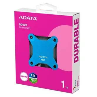 ADATA Externý SSD 1TB SD620, USB Micro-B, USB 3.2 Gen 2, R: 520/W: 460MB/s, modrá
