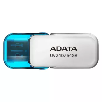 ADATA Flash Disk 64GB UV240, USB 2.0, biela