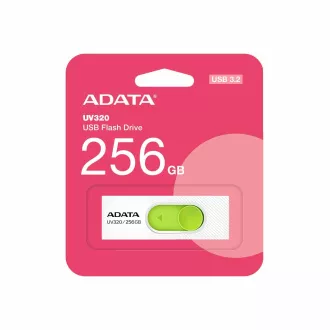 ADATA Flash Disk 256GB UV320, USB 3.2, bielo-zelená