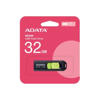 ADATA Flash Disk 32GB UC300, USB-C 3.2, čierno-zelená