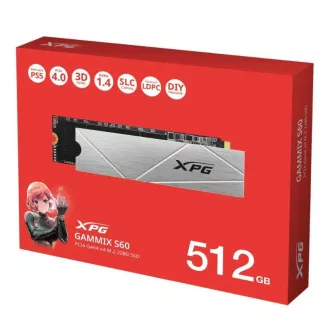 ADATA SSD 512GB XPG GAMMIX S60, PCI Gen4x4, M.2 2280, (R:4700/W:1700MB/s)