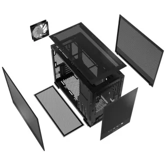ADATA XPG case VALOR MESH NANO Mini-Tower, bez zdroja, 1x 120mm ARGB Fan, Čierna