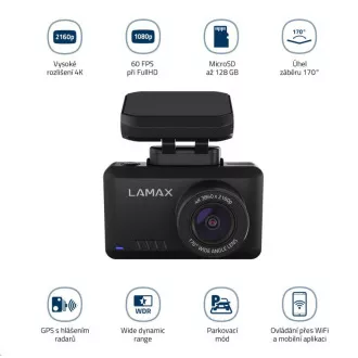 LAMAX T10 4K GPS (s hlásením radarov)