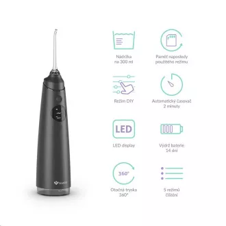 TrueLife AquaFloss Compact C300 Black - ústna sprcha