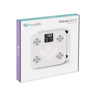 TrueLife FitScale W7 BT - Bioelektrická impedančná bluetooth váha - biela