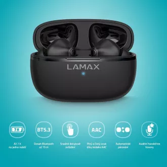 LAMAX Clips1 Play - špuntové slúchadlá - čierne