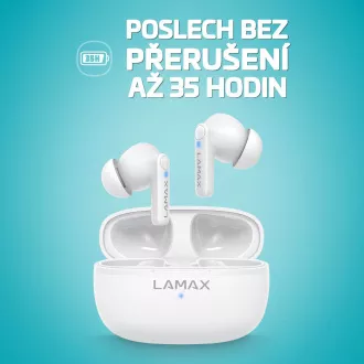 LAMAX Clips1 Play - špuntové slúchadlá - biele