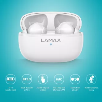 LAMAX Clips1 Play - špuntové slúchadlá - biele