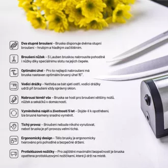 Lauben Knife Sharpener 4700SB - ostrič nožov a nožníc
