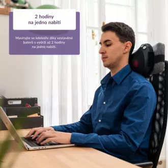 TrueLife RelaxBack B3 Charge - masážny vankúš s dobíjacou batériou