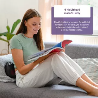 TrueLife RelaxBack B3 Charge - masážny vankúš s dobíjacou batériou