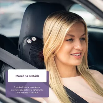 TrueLife RelaxBack B3 Charge - masážny vankúš s dobíjacou batériou