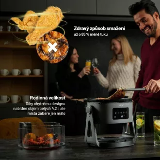 Lauben Glass&Grill Air Fryer 3in1 5500BG - teplovzdušná fritéza