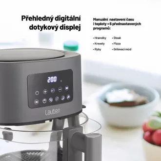 Lauben Glass&Grill Air Fryer 3in1 5500BG - teplovzdušná fritéza