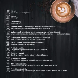 Lauben Milk Frother 600BG - napeňovač mlieka