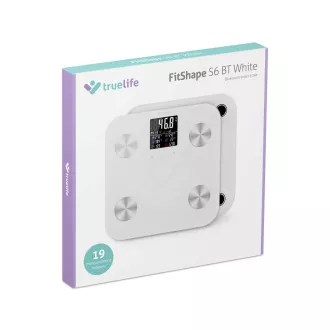 TrueLife FitShape S6 BT - Bioelektrická impedančná bluetooth váha - biela