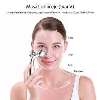TOUCHBEAUTY 1613AS Masážny valček na tvár strieborný TOUCHBEAUTY 1613AS Masážny valček na tvár strieborný