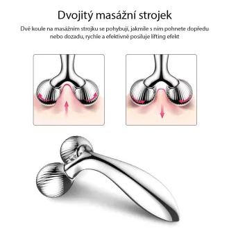 TOUCHBEAUTY 1613AS Masážny valček na tvár strieborný TOUCHBEAUTY 1613AS Masážny valček na tvár strieborný