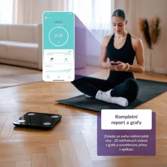 TrueLife FitScale W1 BT Black - bioelektrická impedančná bluetooth váha