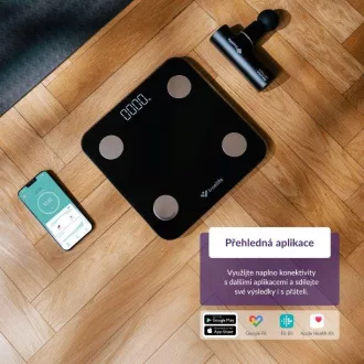TrueLife FitScale W1 BT Black - bioelektrická impedančná bluetooth váha