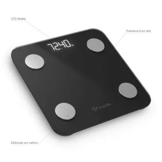TrueLife FitScale W1 BT Black - bioelektrická impedančná bluetooth váha