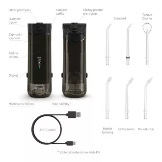 TrueLife AquaFloss Mini M50 - ústna sprcha - čierna