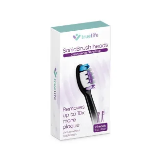 TrueLife SonicBrush Clean-series heads Sensitive black 2 pack